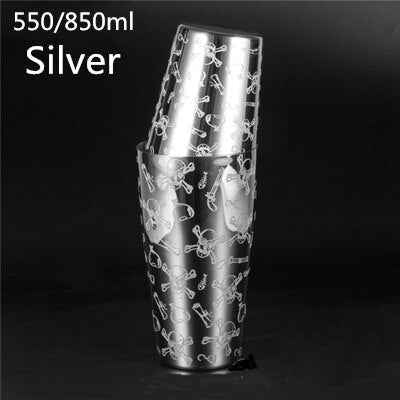 Engraved Boston Bar Cocktail Shaker