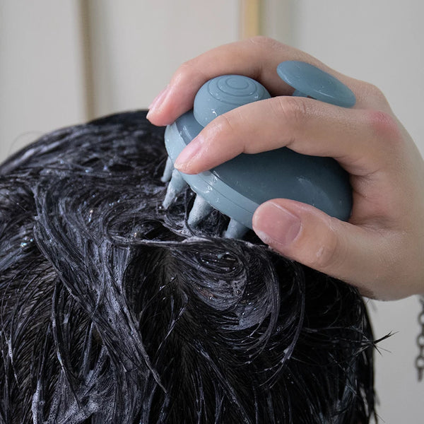 Head Massager with Shampoo/Hair Oil Dispenser