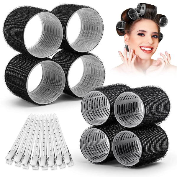 13pcs/set Hook and Loop Self Grip Hair Rollers for SUPER Curls