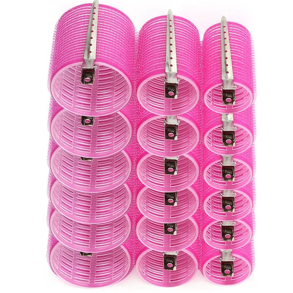 28pcs/Set Pink Hair Rollers
