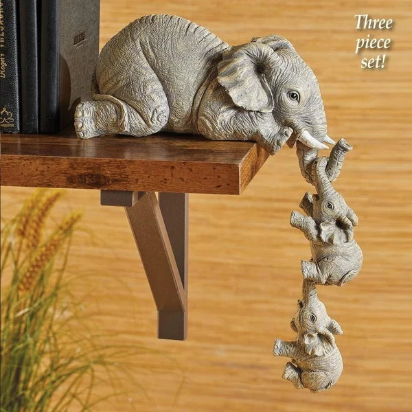 3pcs/set Cute Elephant Figurines