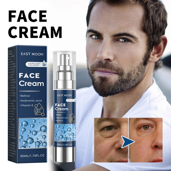 Hyaluronic Acid, Vitamin E + Retinol Face Cream for Men