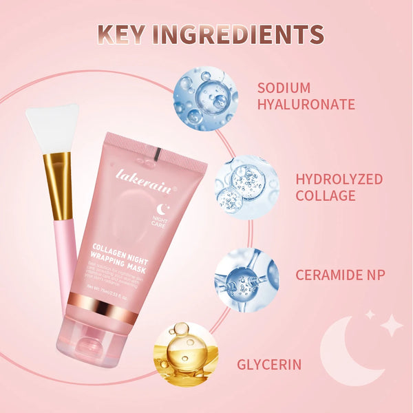 Collagen Wrap Mask And Brush Set