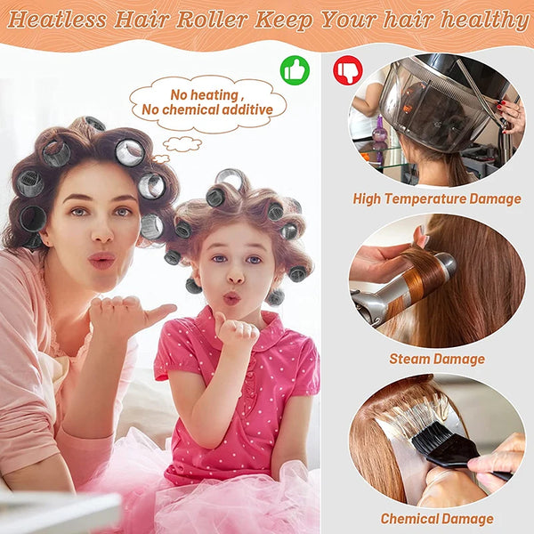 13pcs/set Hook and Loop Self Grip Hair Rollers for SUPER Curls