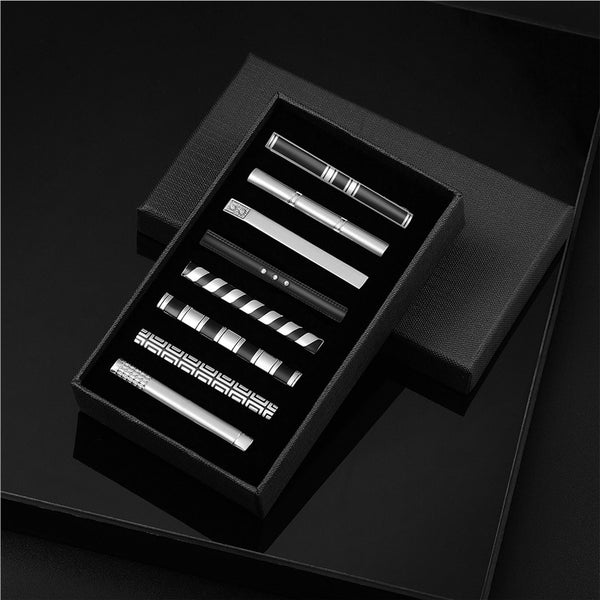 Luxurious 8Pc Tie Clip Set With Gift Box