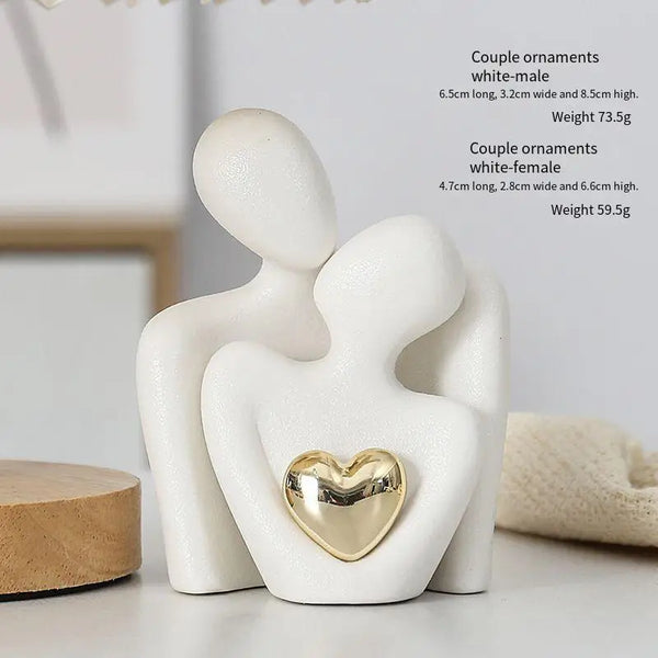 Gold Plated Hearts Couple