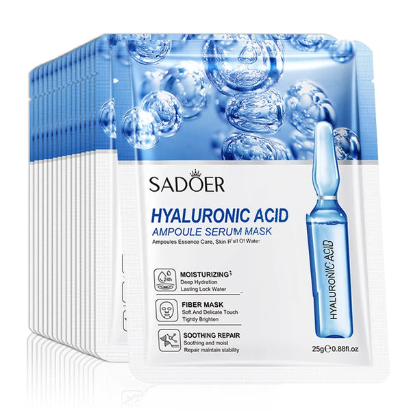 10pcs Hyaluronic Acid Ampoule Serum Masks