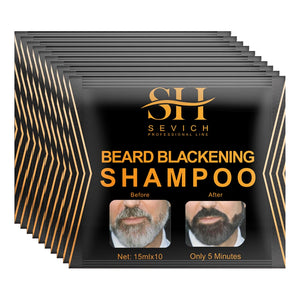 5 Minutes Beard Hair Dye Shampoo - 5 Packets/Set