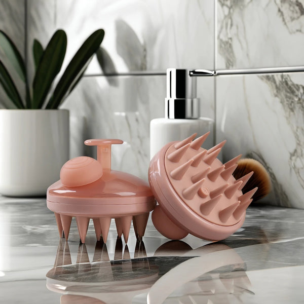 Head Massager with Shampoo/Hair Oil Dispenser