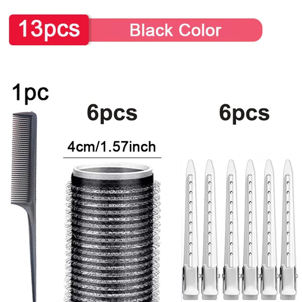 13pcs/set Hook and Loop Self Grip Hair Rollers for SUPER Curls