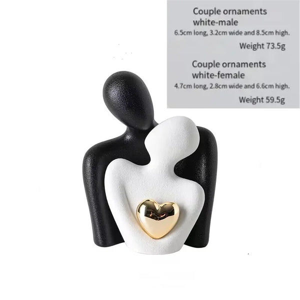 Gold Plated Hearts Couple