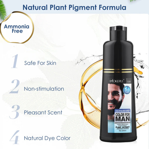 Natural Long Lasting Beard Dye Shampoo