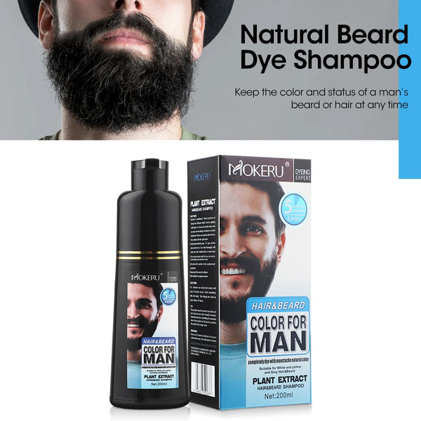 Natural Long Lasting Beard Dye Shampoo