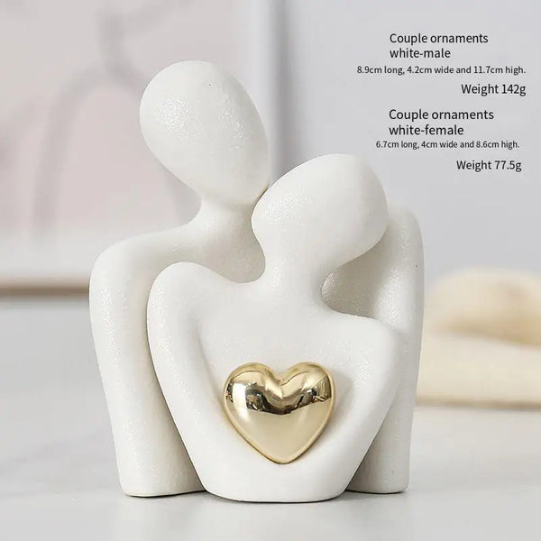 Gold Plated Hearts Couple