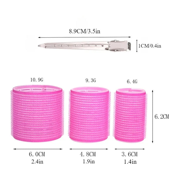 28pcs/Set Pink Hair Rollers