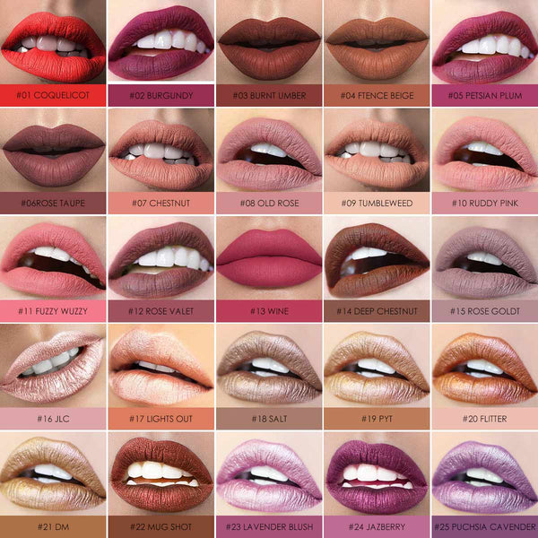 Liquid Lipstick - 38 Different Vamp and Bold Colours