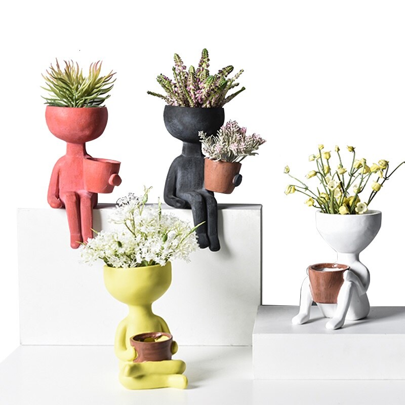 character plant pots Colourful Character Plant Pots – Home On Earth