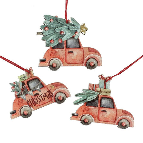 Vintage Christmas Tree Car Ornaments