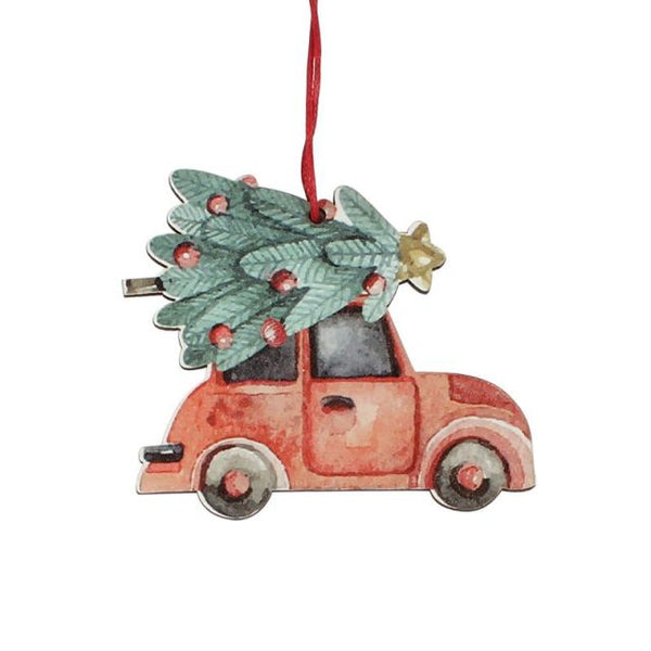 Vintage Christmas Tree Car Ornaments