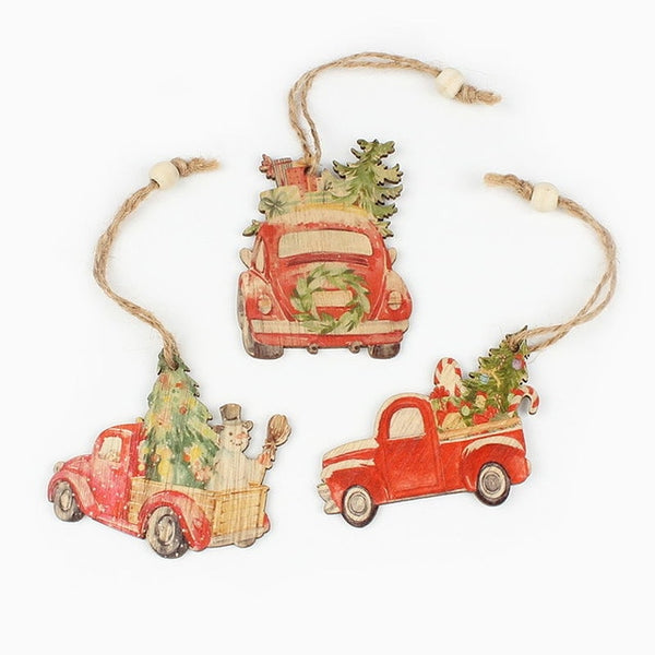 Vintage Christmas Tree Car Ornaments