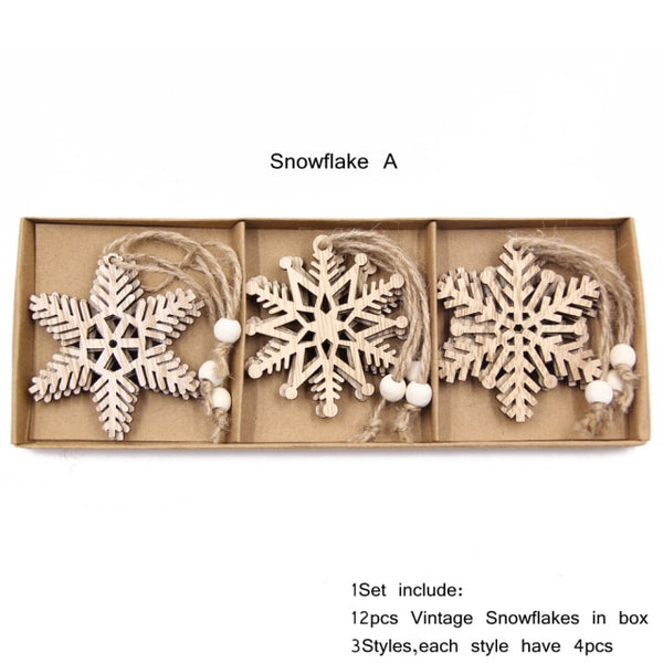 Vintage Snowflake Christmas Ornaments