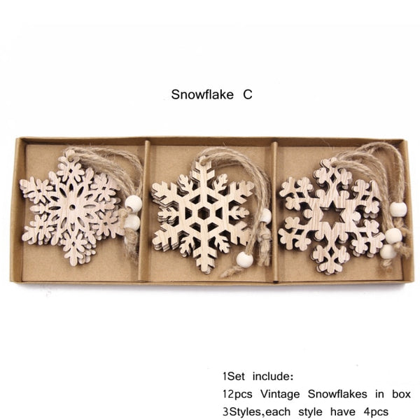 Vintage Snowflake Christmas Ornaments