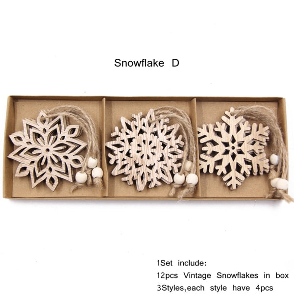 Vintage Snowflake Christmas Ornaments