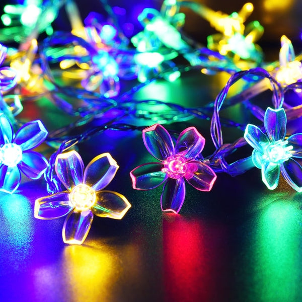 Flower Design Christmas Solar String Lights