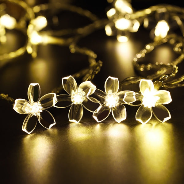 Flower Design Christmas Solar String Lights