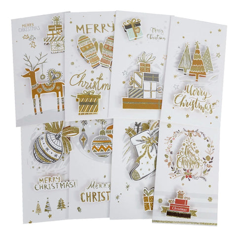 8pcs Christmas Greeting Cards with Envelope