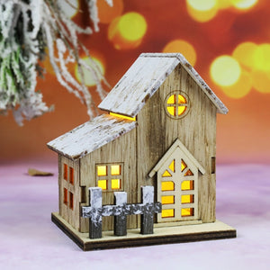 Decorative LED Light Wooden Cabin