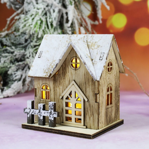 Decorative LED Light Wooden Cabin