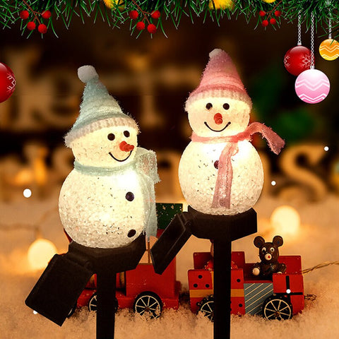 Outdoor Led Solar Light Snowman
